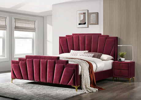 Florizel Bed Black & Red - Furniture World