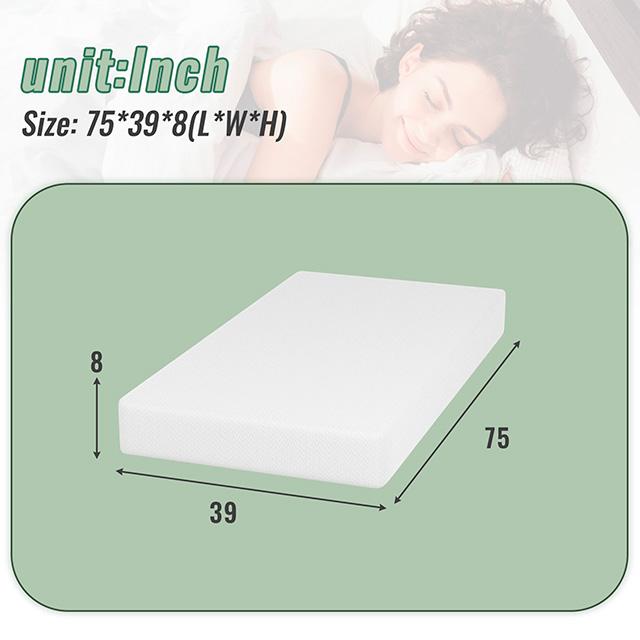 Coreopsis 8" Twin Memory Foam Wave Comfort