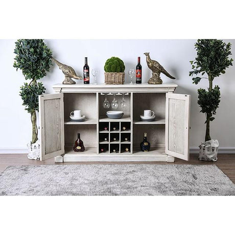 Georgia Antique White/Gray Server - Furniture World