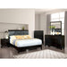 Enrico Full Queen Bed Brown, Black, & Cherry - Furniture World