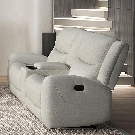 Giraldus Manual Recliner Loveseat w/ Console - Furniture World