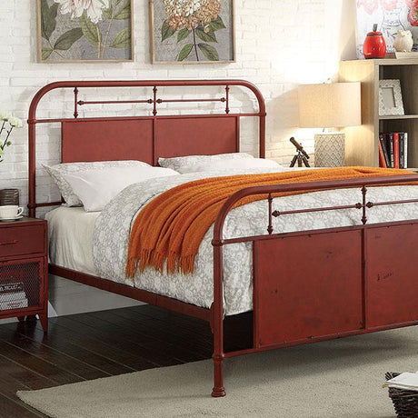 Haldus Bed Ivory, Red & White - Furniture World