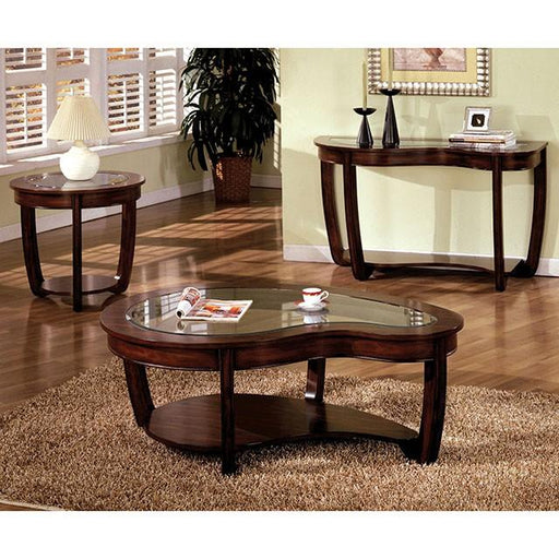 Crystal Falls Dark Cherry Sofa Table - Furniture World