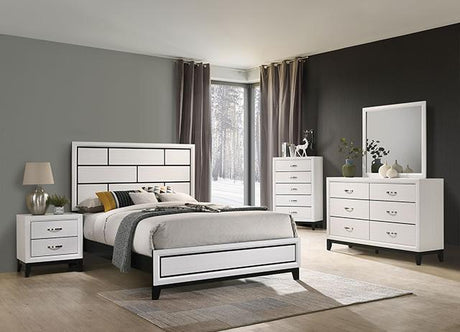 Errico Bed Grey & White - Furniture World