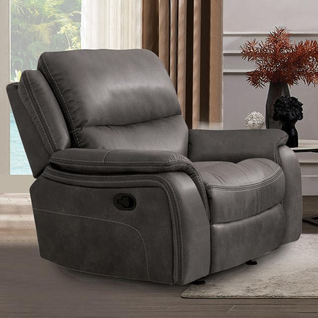 HENRICUS Glider Recliner, Dark Gray - Furniture World