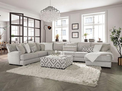 HERMISTON Ottoman, Gray - Furniture World