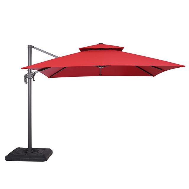 Hero 10 Ft Square Umbrella w/ Double Top + 37" Large Base - Furniture World