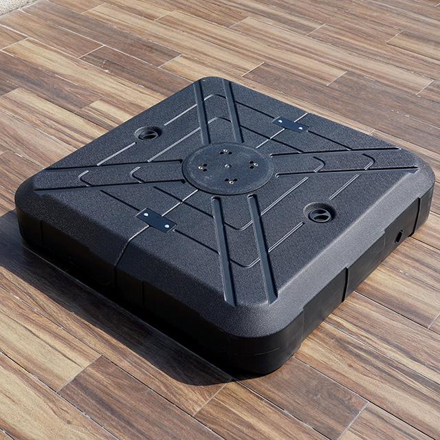 Xico 8 Ft Square Umbrella w/ Double Top w/ LED Light + 37" Large Base - Furniture World