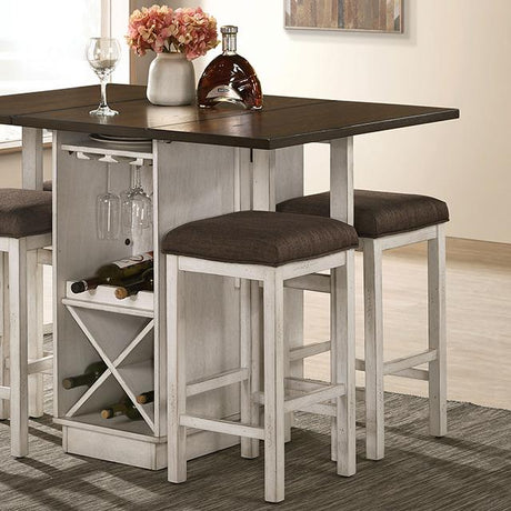 BINGHAM Counter Ht. Table w/ 2 x 15" Leaves - Furniture World