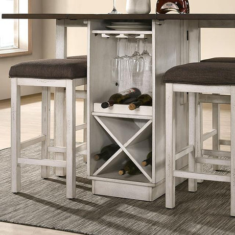BINGHAM Counter Ht. Table w/ 2 x 15" Leaves - Furniture World