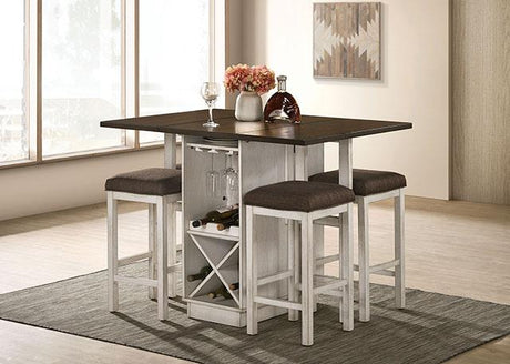 BINGHAM Counter Ht. Table w/ 2 x 15" Leaves - Furniture World