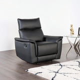 Bienne Recliner Chair White & Black - Furniture World