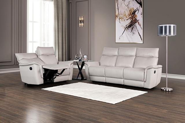 Bienne Recliner Chair White & Black - Furniture World
