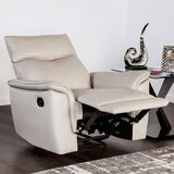 Bienne Recliner Chair White & Black - Furniture World