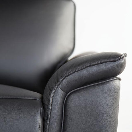Bienne Sofa Manual Recliner White & Black - Furniture World
