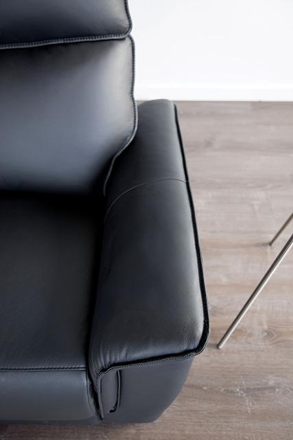 Bienne Recliner Chair White & Black - Furniture World