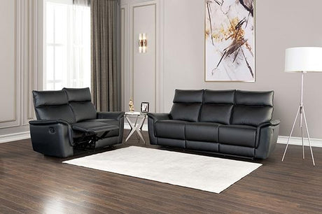 Bienne Recliner Chair White & Black - Furniture World