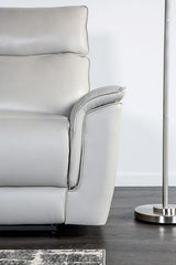 Bienne Recliner Chair White & Black - Furniture World