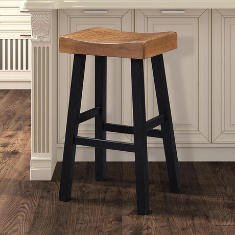 Biasca 29" Stool (2/CTN) White, Brown, & Black - Furniture World