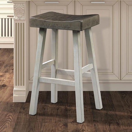 Biasca 29" Stool (2/CTN) White, Brown, & Black - Furniture World