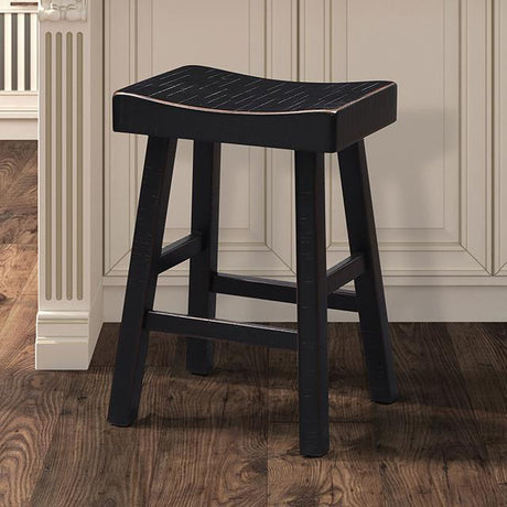 Biasca 24" Stool (2/CTN) White, Brown, & Black - Furniture World