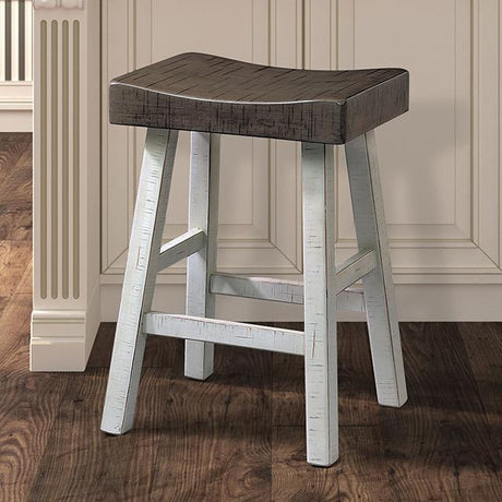 Biasca 24" Stool (2/CTN) White, Brown, & Black - Furniture World