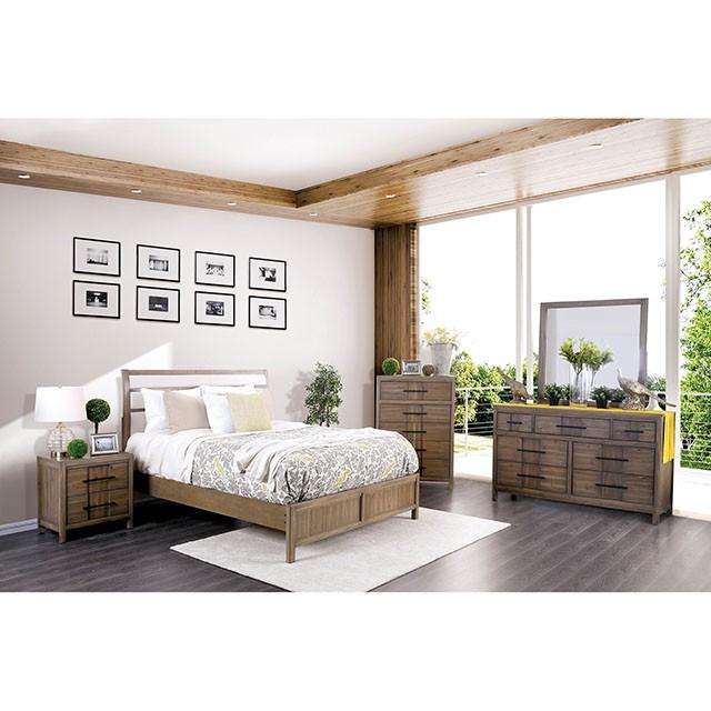 Berenice Mirror Espresso, Beige, & Brown