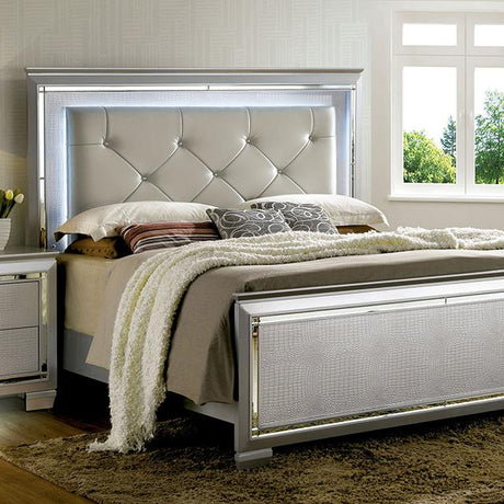 Bellagrand Bed Oak, Silver & Black - Furniture World