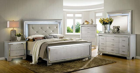 Bellagrand Bed Oak, Silver & Black - Furniture World