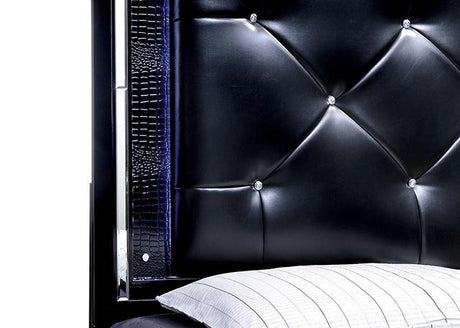 Bellagrand Bed Oak, Silver & Black - Furniture World