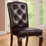 Bellagio Brown Cherry/Pattern Leatherette Side Chair (2/CTN) - Furniture World