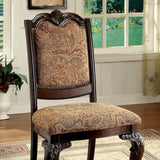 BELLAGIO Brown Cherry/Pattern Fabric Side Chair (2/CTN) - Furniture World