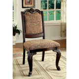BELLAGIO Brown Cherry/Pattern Fabric Side Chair (2/CTN) - Furniture World