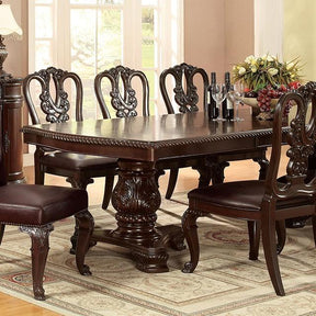 Bellagio Brown Cherry Dining Table w/ 2 Leaves - Furniture World