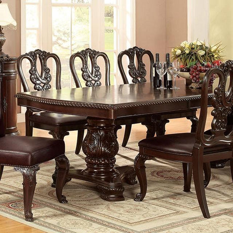 Bellagio Brown Cherry Dining Table w/ 2 Leaves - Furniture World