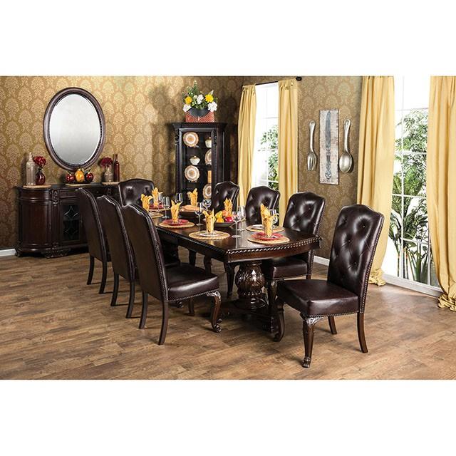Bellagio Brown Cherry Dining Table w/ 2 Leaves - Furniture World