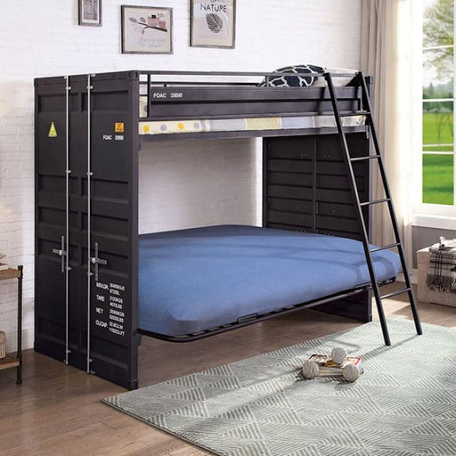 LAFRAY Twin Bunk Bed w/ Futon Base - Furniture World