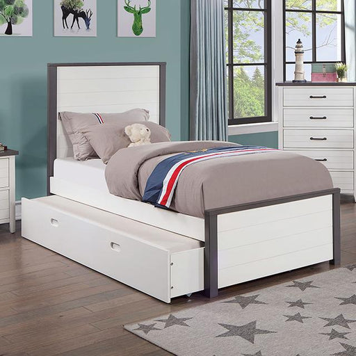 PRIAM Twin Bed, White/Gray image