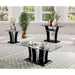 Staten Glossy Black/Chrome End Table - Furniture World