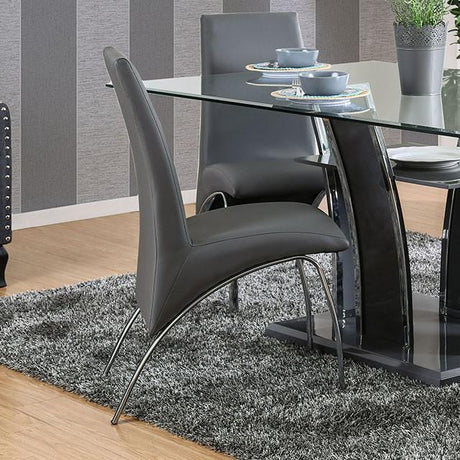 Wailoa Gray/Chrome Side Chair - Furniture World