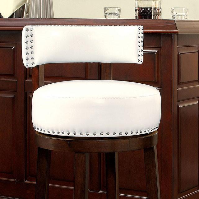SHIRLEY Dark Oak/White 29" Bar Stool - Furniture World