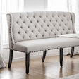 SANIA 3-Seater Loveseat Bench, Ivory - Furniture World