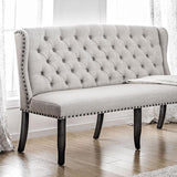SANIA 3-Seater Loveseat Bench, Ivory - Furniture World
