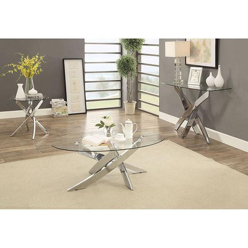 LAILA Chrome End Table - Furniture World