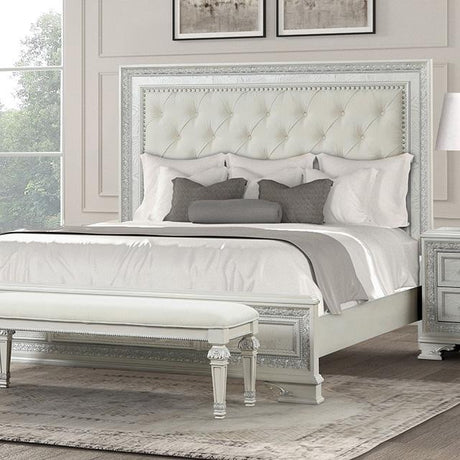Stella Mia 4 Pc 5 Pc Queen Bedroom Set White - Furniture World