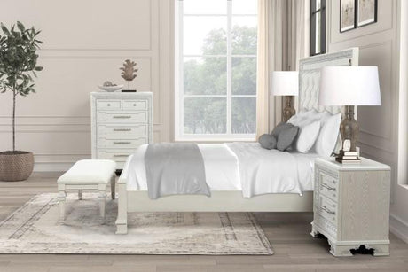 Stella Mia 4 Pc 5 Pc Queen Bedroom Set White - Furniture World