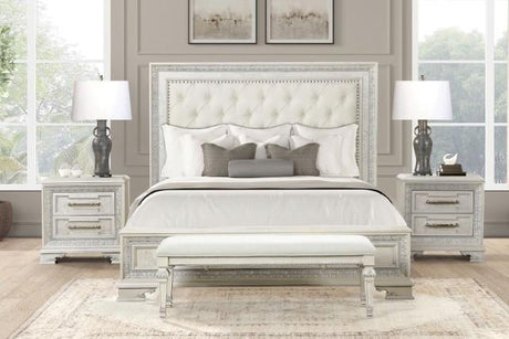 Stella Mia 4 Pc 5 Pc Queen Bedroom Set White - Furniture World