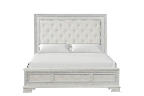 Stella Mia 4 Pc 5 Pc Queen Bedroom Set White - Furniture World