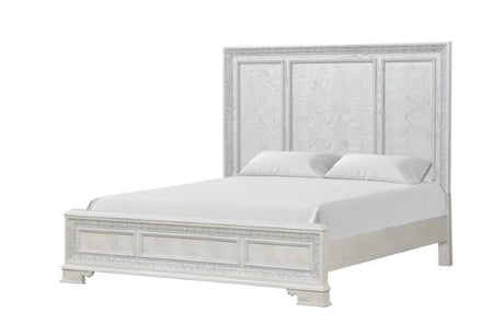 Stella Mia 4 Pc 5 Pc Queen Bedroom Set White - Furniture World