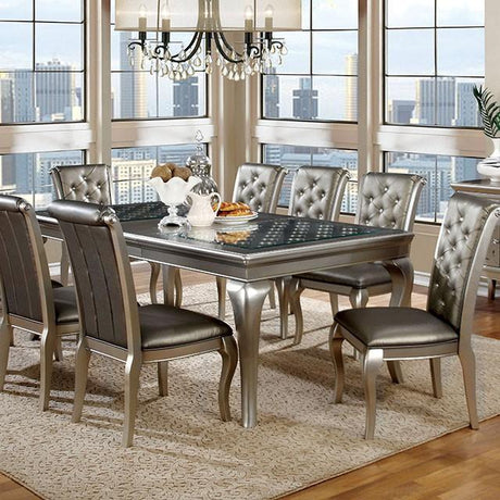 Amina Champagne Dining Table - Furniture World